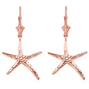 Diamond Cut Starfish Earrings(Available in Yellow/Rose/White Gold)