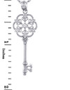 Valentines Special Heart Diamonds - White Gold Key with Diamond