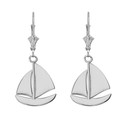 Sail Boat Pendant Necklace Set in Sterling Silver
