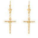 14K Dainty Crucifix Cross (INRI) Pendant Necklace Set(Available in Yellow/Rose/White Gold)