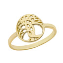 Solid Gold Celtic Tree of Life Ring