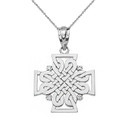 Gold Diamond Celtic Woven Cross Pendant Necklace(Available in Yellow/Rose/White Gold)