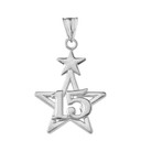 Dainty Quinceañera Star Pendant Necklace in Sterling Silver