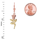 Sparkle Cut Rose Leverback Earrings(Available in Two-Tone/Yellow/Rose/White Gold)