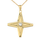 Star of Bethlehem Pendant Necklace in Yellow Gold