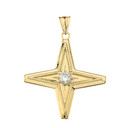 Star of Bethlehem Pendant Necklace in Yellow Gold