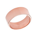 Solid Rose Gold 9mm Flat Wedding Band