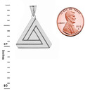 The Impossible (Penrose) Triangle Pendant Necklace in Sterling Silver