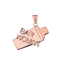 Cocktail Shaker Bar Woman Pendant Necklace in Rose Gold