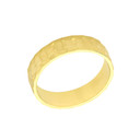 Solid Gold Hammered 5 Millimeter Wedding Band