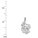 Sterling Silver Seahorse Clam and Fish Pendant Necklace