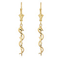 Asclepius Medicine Symbol Earrings (Available in Yellow/Rose/White Gold)
