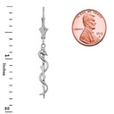 Asclepius Medicine Symbol Earrings in Sterling Silver