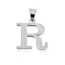 .925 Sterling Silver Personalized Letter "A-Z" Initial Pendant Necklace