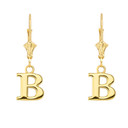 Initial Earrings in 14K (Available in Yellow/Rose/White Gold)