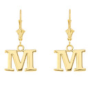 Initial Earrings in 14K (Available in Yellow/Rose/White Gold)