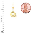 Initial Earrings in 14K (Available in Yellow/Rose/White Gold)