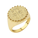 St. Benedict Statement Ring in Gold (Available in Yellow/Rose/White/Two Tone Gold)