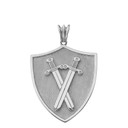 Protection Swords Shield in Sterling Silver