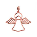 Openwork Angle Pendant Necklace in Rose Gold