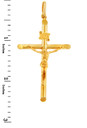 Gold Crosses and Crucifixes - Gold Crucifix Pendant, Medium Size