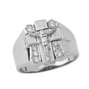 Bold Crucifix Ring in Sterling Silver
