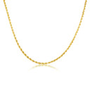 2mm Hollow Gold Rope Chain Necklace