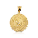 Solid Gold Serenity Prayer Medallion Necklace S/L (Available in Two-Tone Gold, Yellow Gold, Rose Gold, White Gold) Solid Gold Serenity Prayer Medallion Necklace S/L (Available in Two-Tone Gold, Yellow Gold, Rose Gold, White Gold)