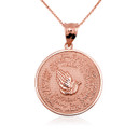 Solid Gold Serenity Prayer Medallion Necklace S/L (Available in Two-Tone Gold, Yellow Gold, Rose Gold, White Gold) Solid Gold Serenity Prayer Medallion Necklace S/L (Available in Two-Tone Gold, Yellow Gold, Rose Gold, White Gold)