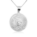 925 Sterling Silver Serenity Prayer Medallion Necklace (Available in Small/Large)