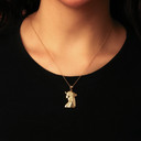 Gold Cleopatra Egyptian Queen Pendant Necklace(Available in Yellow/Rose/White)