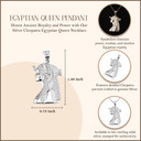 Sterling Silver Cleopatra Egyptian Queen Pendant Necklace