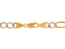 Gold Chains Figaro Pave Two-Tone 10K Gold Chain 5.2mm