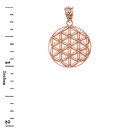 Flower of Life Sacred Geometry Pendant Necklace in Gold (Yellow/Rose/White)