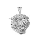 Bold Jaguar Statement Pendant Necklace in Sterling Silver (Large)