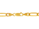 3mm Hollow 10K Yellow Gold Figaro Chain Link Necklace