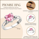 Sterling Silver Personalized Birthstone Heart Proposal/Promise Ring