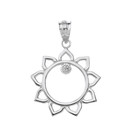 White Gold Diamond Celestial Sun Pendant