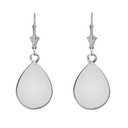 Solid 14K Yellow Gold Simple Tear Drop Leverback Earrings(Available in Yellow/Rose/White Gold)