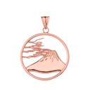 Mount Fuji Pendant Necklace in Gold (Yellow/Rose/White)