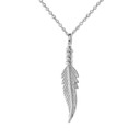 Dainty Feather Pendant Necklace in Gold (Yellow/Rose/White)