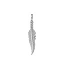 Dainty Feather Pendant Necklace in Sterling Silver