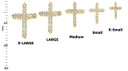 Yellow Gold Cross Elegant Pendant Necklace (XS-XL)