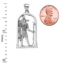 Oxidized Sterling Silver Egyptian Anubis Pendant Necklace