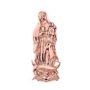 Our Lady Of Guadalupe  Pendant Necklace in Rose Gold  With Hidden Bail