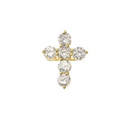 Yellow Gold Cross Elegant Pendant Necklace (Mini-Small)