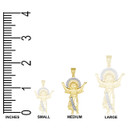 Divino Nino Jesus with CZ Pendant Necklace in Gold (Medium) 1.77 in. (Yellow/Rose/White)