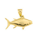 Yellow Gold Yellowfin Tuna Fish Pendant