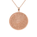 The Lords Prayer Medallion Pendant Necklace in Yellow Gold (Small - Medium - Large)