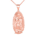 Rose Gold Virgin Mary Necklace